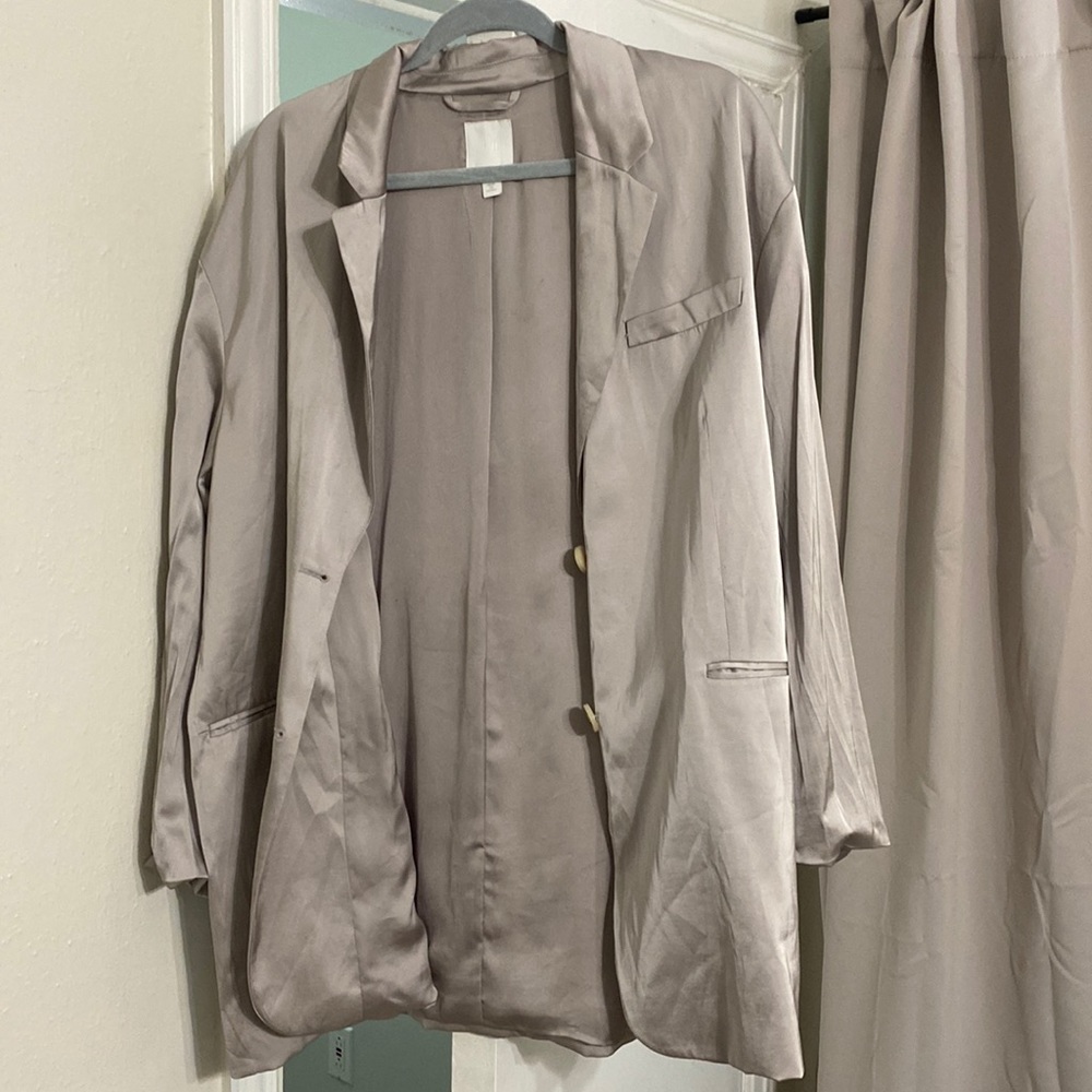 Silk oversized blazer. Never worn
